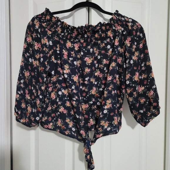 Dynamite, floral, off-the-shoulder top - Picture 1 of 1